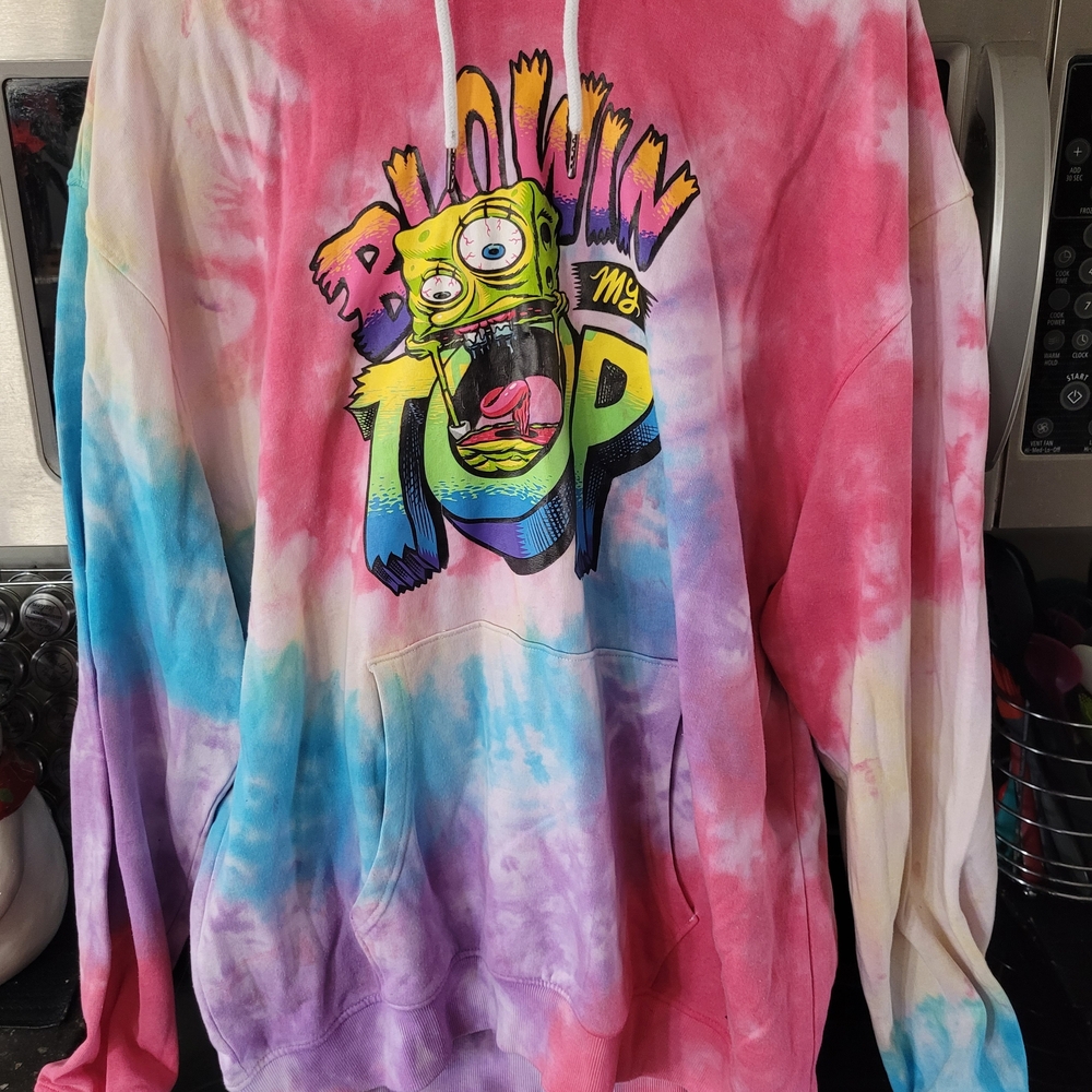 Nickelodeon Pink and Blue Tie-Dye Hoodie